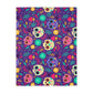 Mexican Skull Velveteen Minky Blanket (Two-sided print)