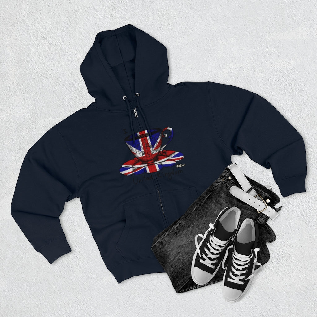 I Tea UK Full Zip Hoodie