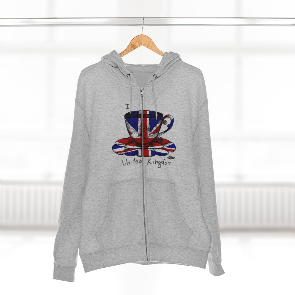 I Tea UK Full Zip Hoodie