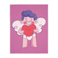 Valentine Boy with Hurt Velveteen Minky Blanket (Two-sided print)