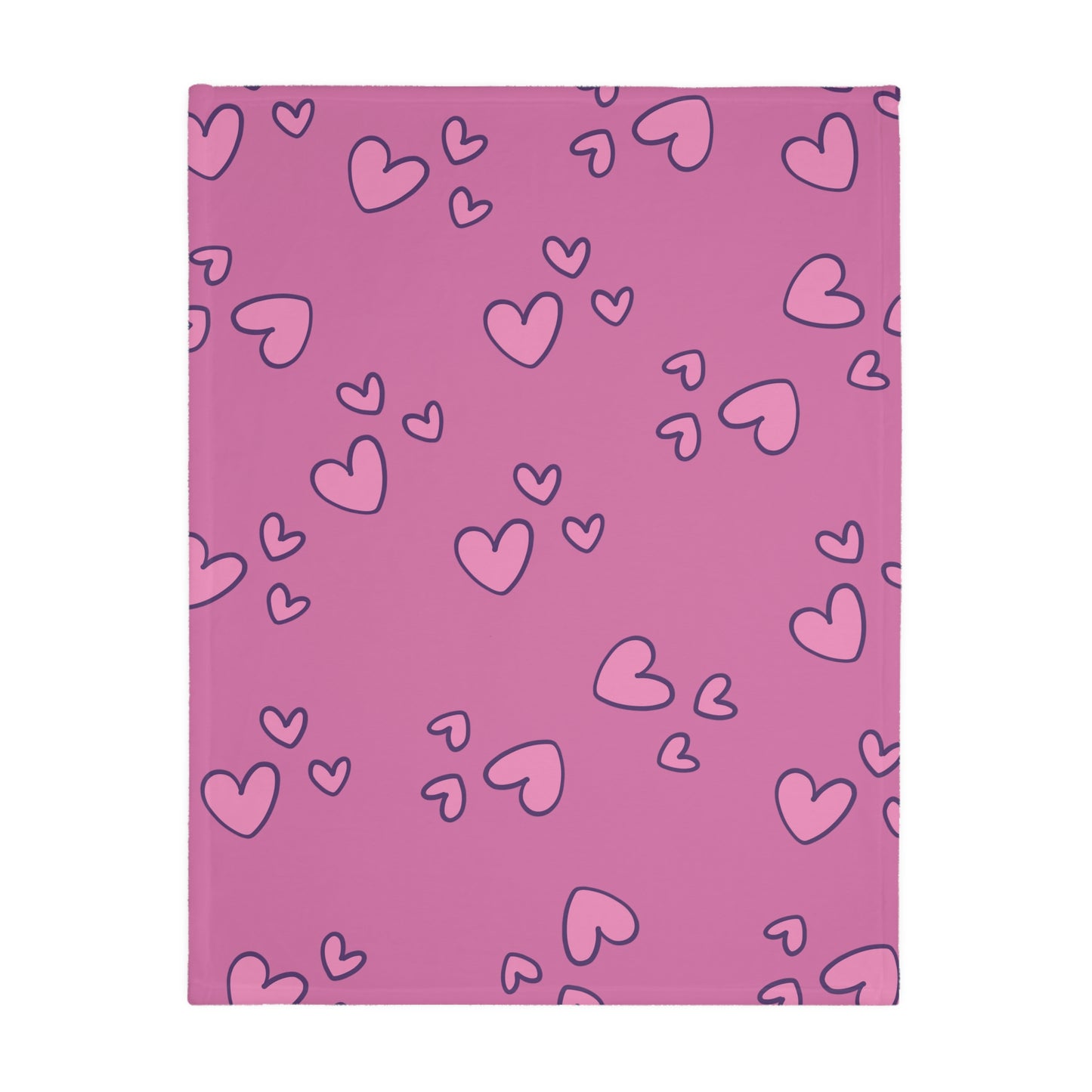 Valentine Boy on Cloud Velveteen Minky Blanket (Two-sided print)