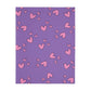Valentine Boy with Bow Velveteen Minky Blanket (Two-sided print)