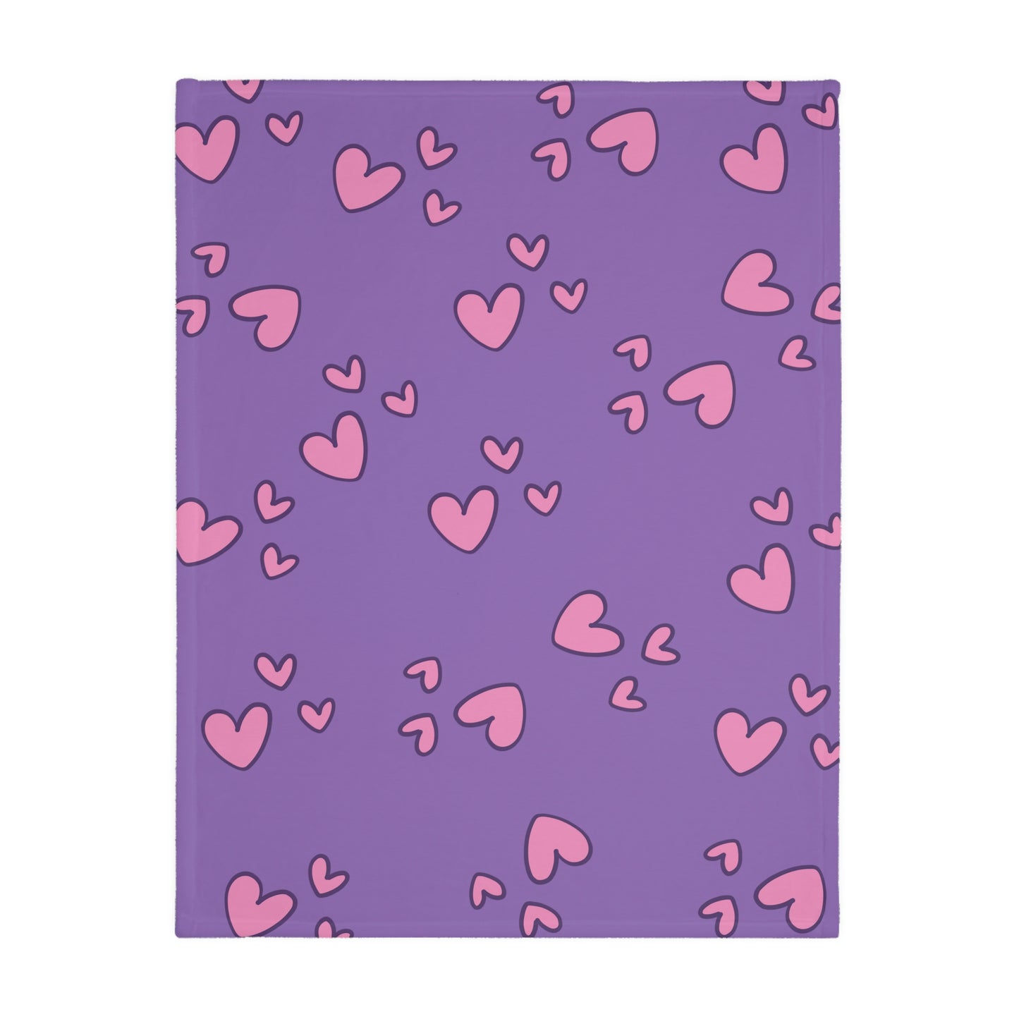 Valentine Boy with Bow Velveteen Minky Blanket (Two-sided print)