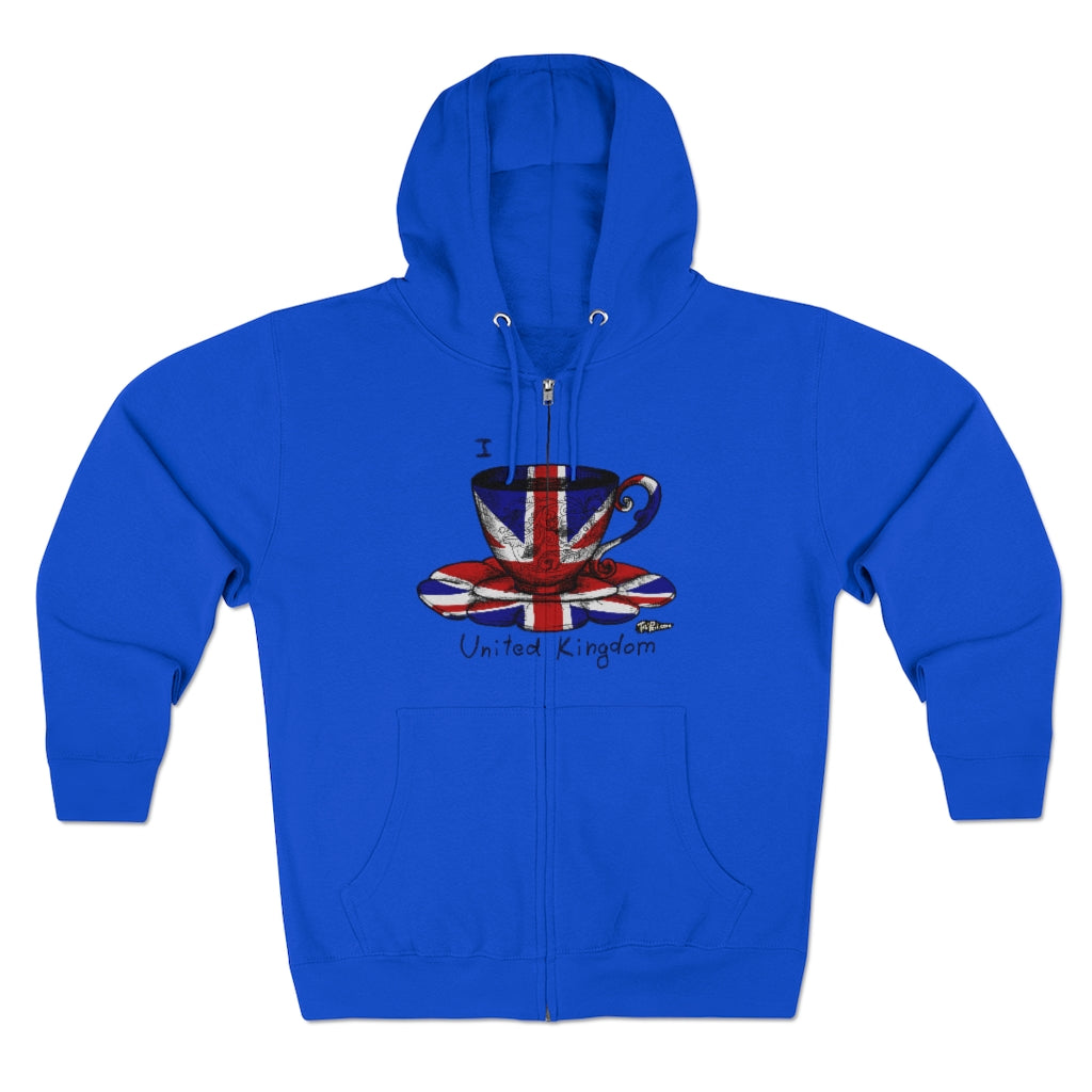 I Tea UK Full Zip Hoodie