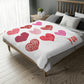 I LOVE YOU Velveteen Minky Blanket (Two-sided print)