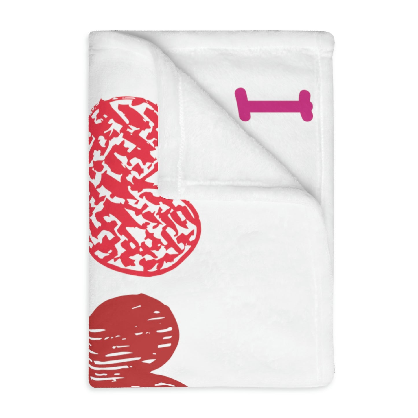 I LOVE YOU Velveteen Minky Blanket (Two-sided print)