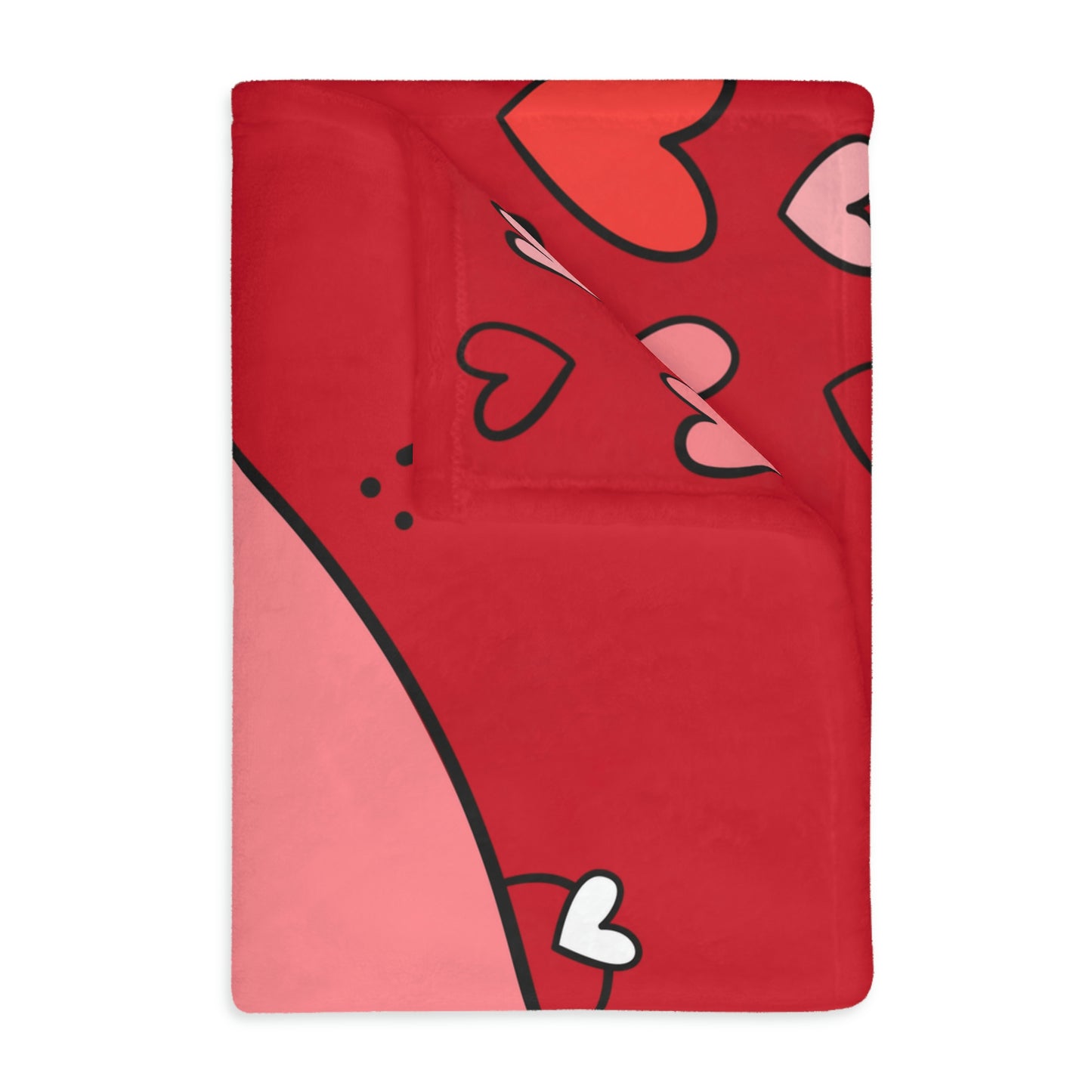 Valentine Gnome with Hurts Velveteen Minky Blanket (Two-sided print)