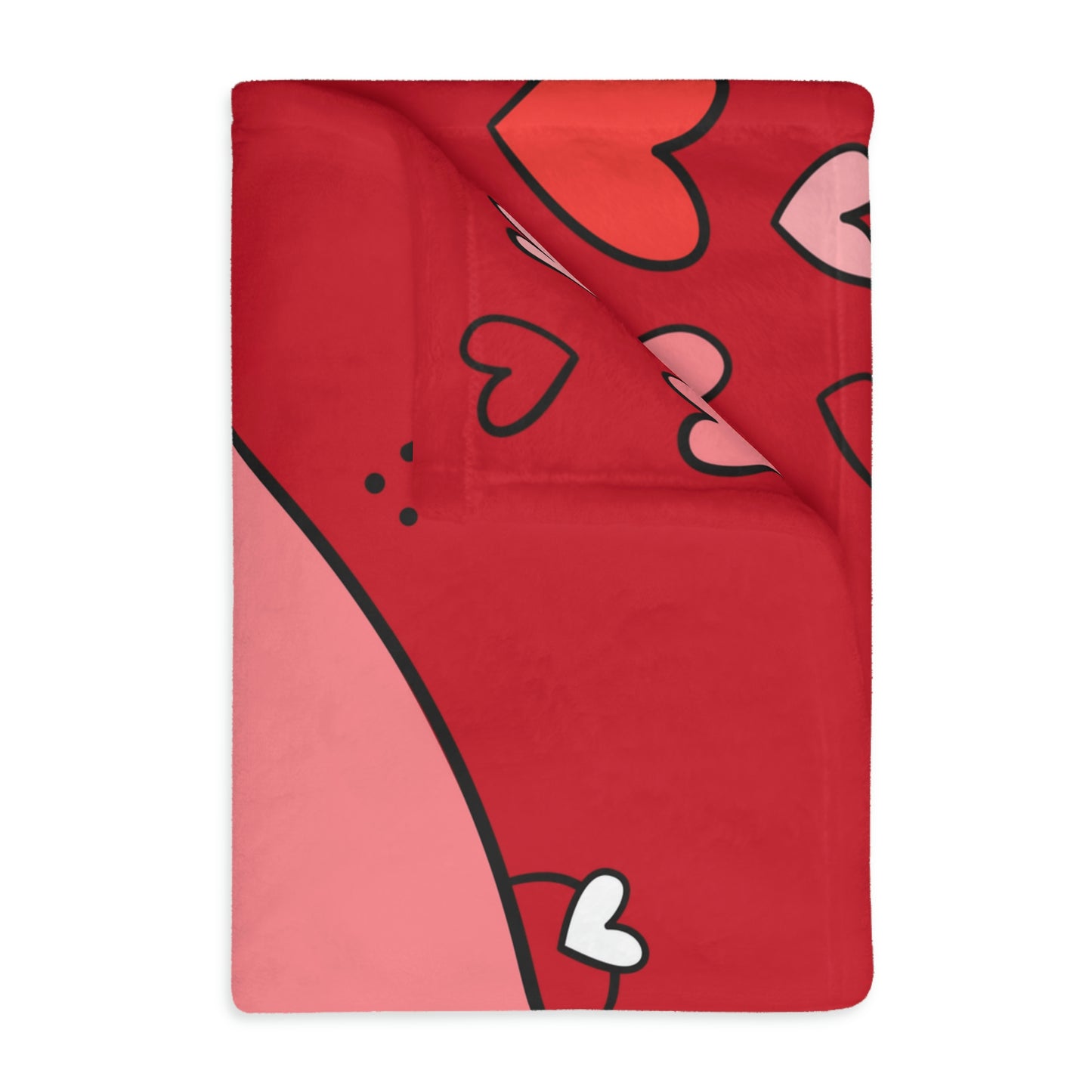 Valentine Gnome with Hurts Velveteen Minky Blanket (Two-sided print)