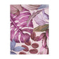 Pink Flowers Velveteen Minky Blanket (Two-sided print)