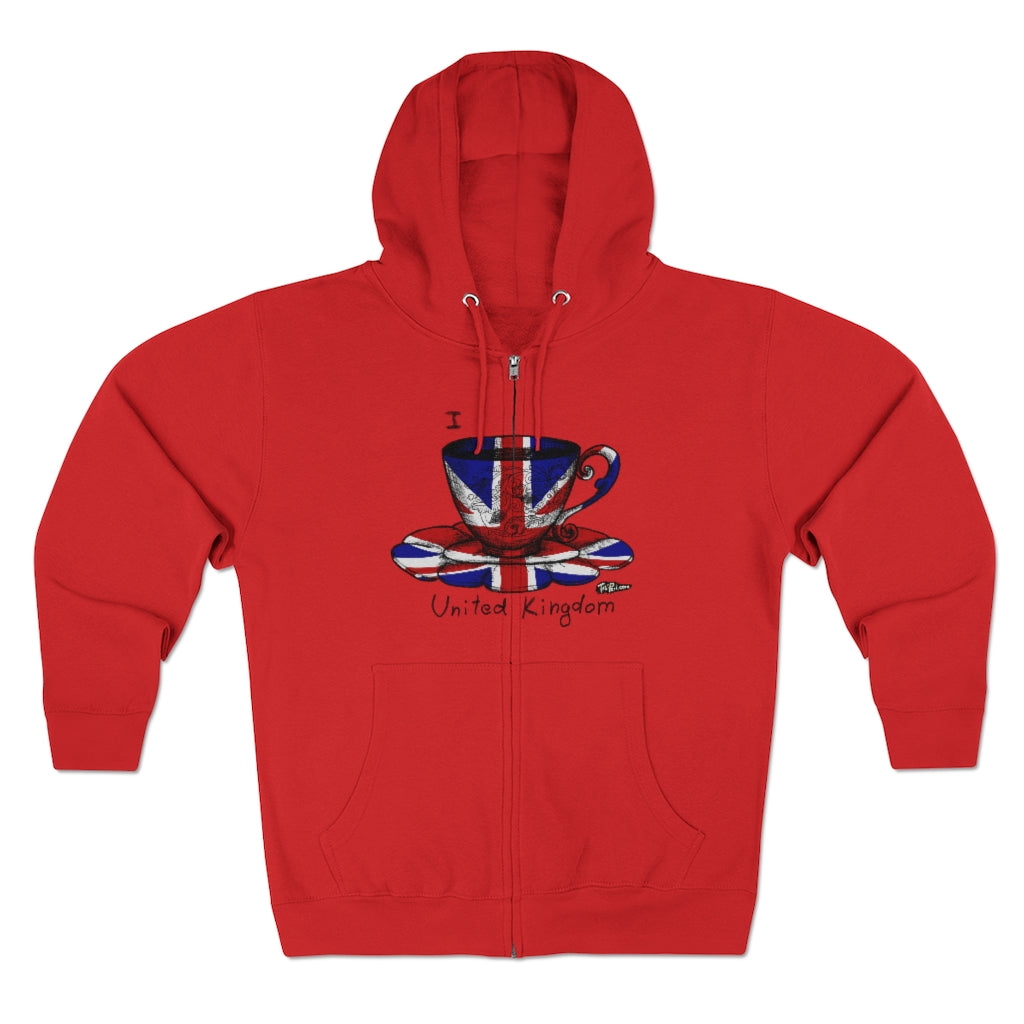 I Tea UK Full Zip Hoodie