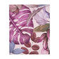Pink Flowers Velveteen Minky Blanket (Two-sided print)