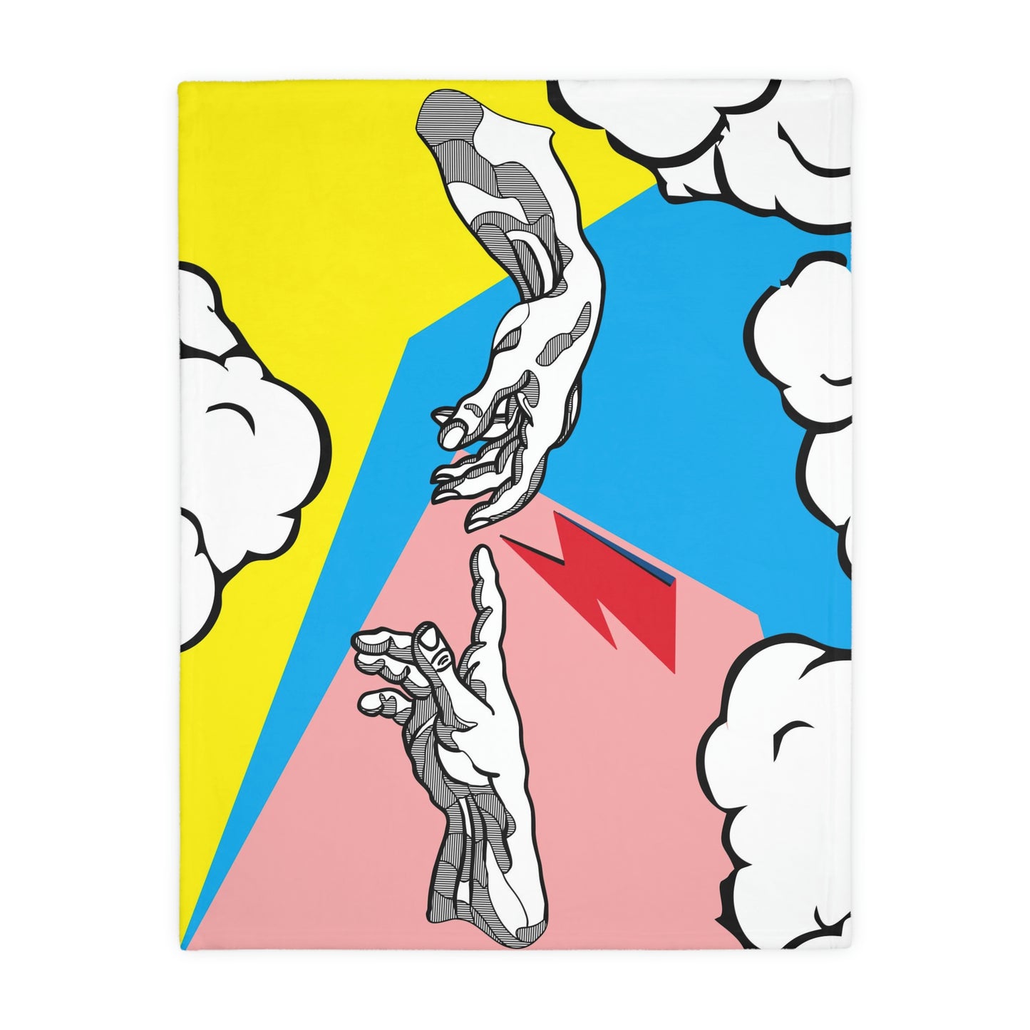 Pop-Art Michelangelo Velveteen Minky Blanket (Two-sided print)