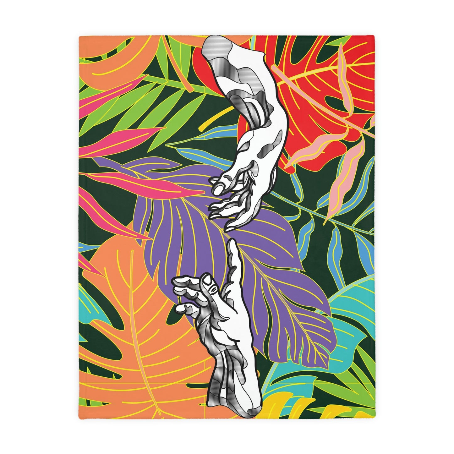 Michelangelo Velveteen Minky Blanket (Two-sided print)