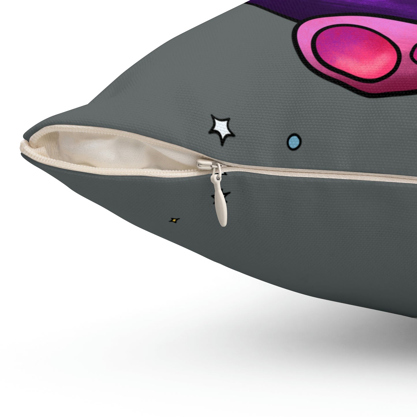 Purple Planet Square Pillow