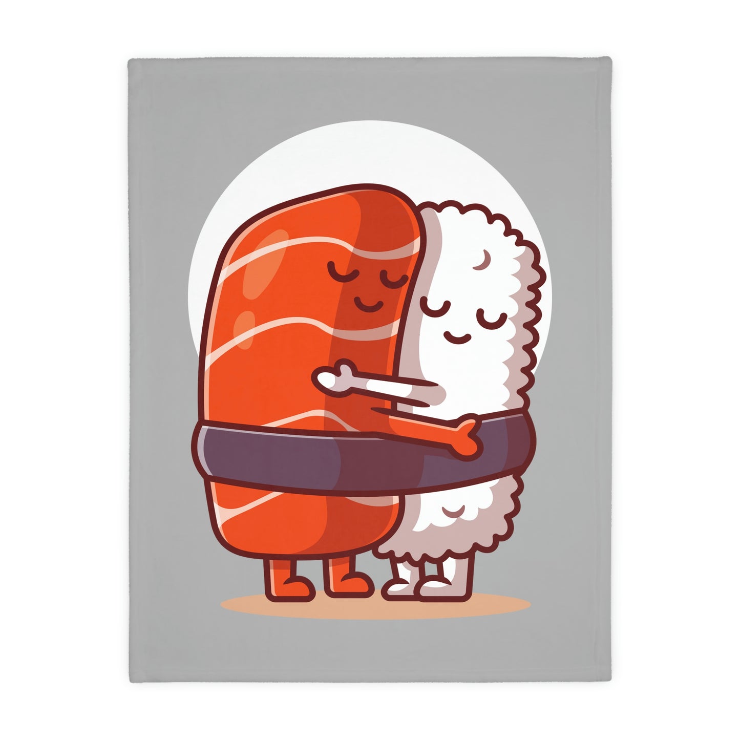 Couple Sushi Velveteen Minky Blanket (Two-sided print)