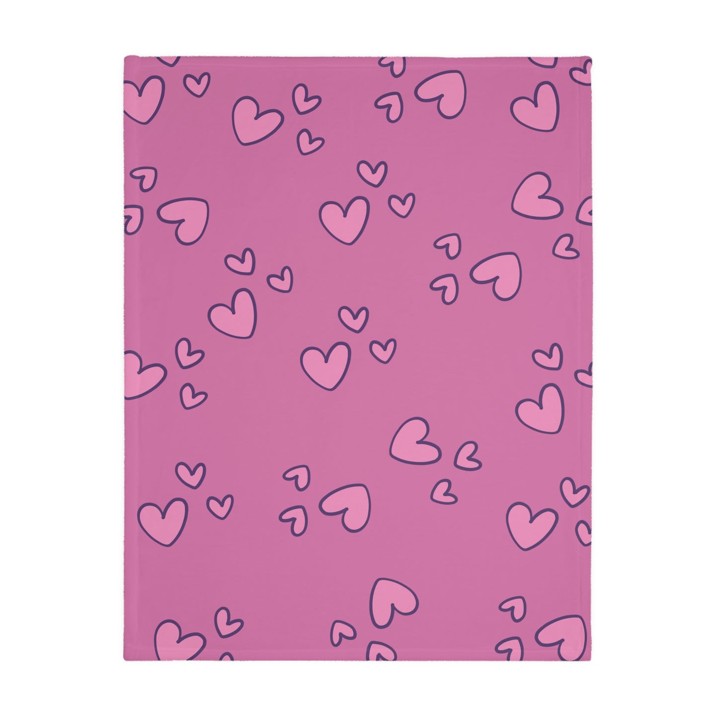 Valentine Boy with Hurt Velveteen Minky Blanket (Two-sided print)