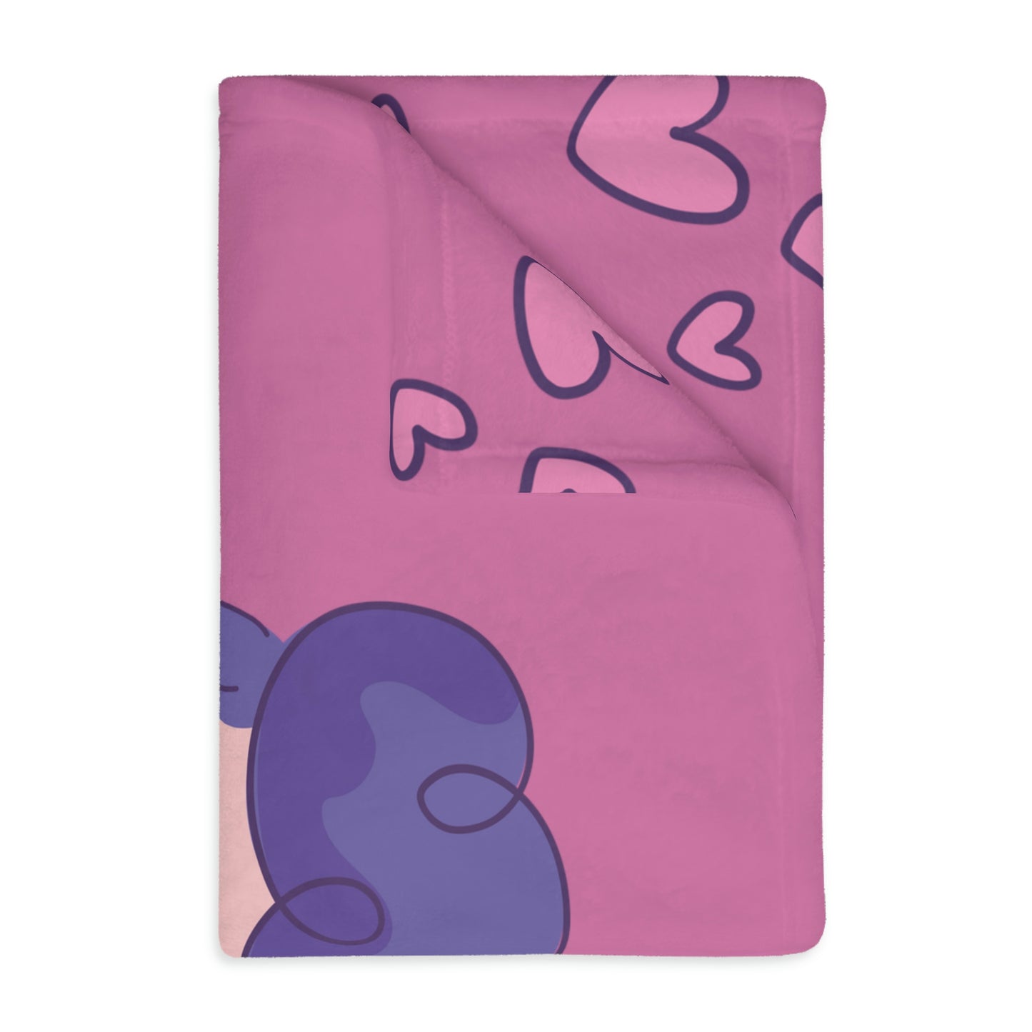 Valentine Boy with Hurt Velveteen Minky Blanket (Two-sided print)