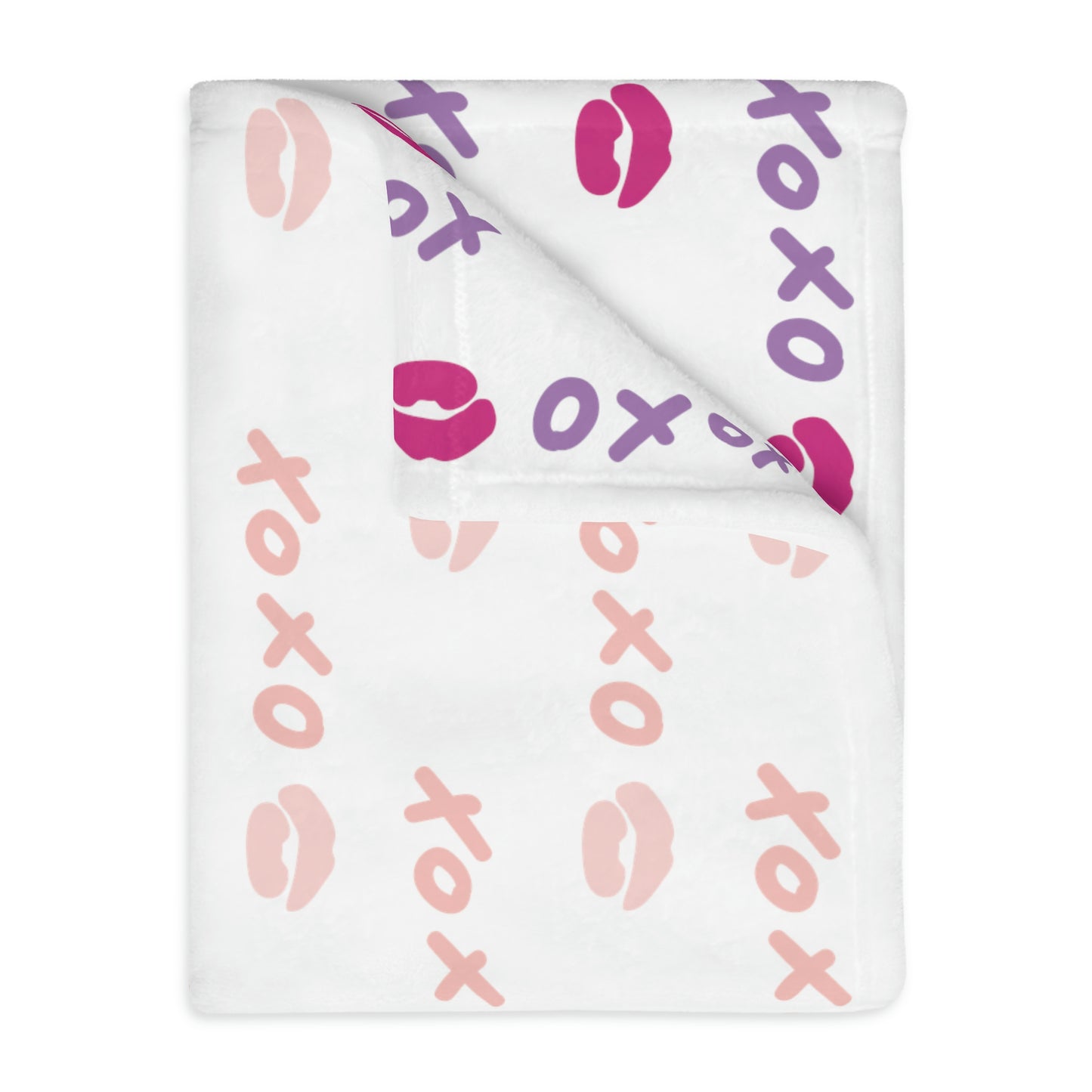 XOXO Velveteen Minky Blanket (Two-sided print)