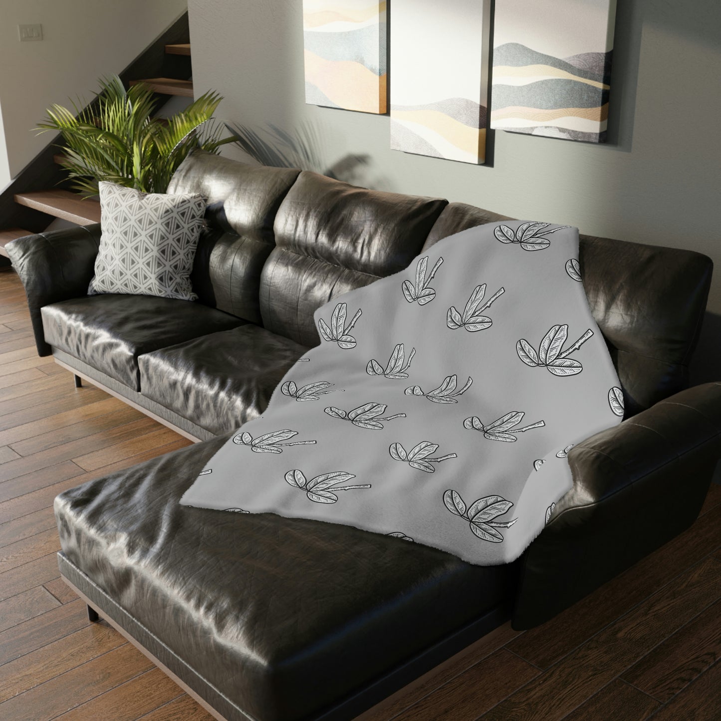 Bird Velveteen Minky Blanket (Two-sided print)