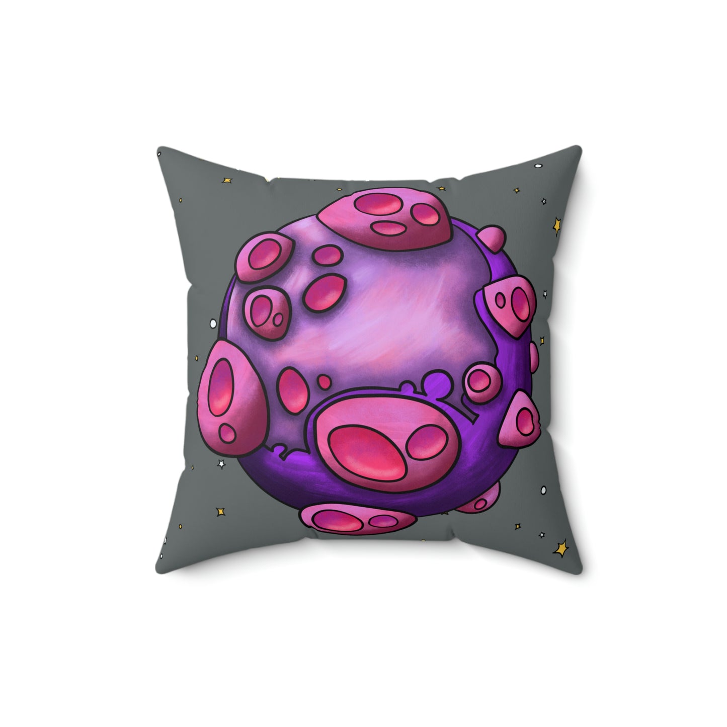 Purple Planet Square Pillow