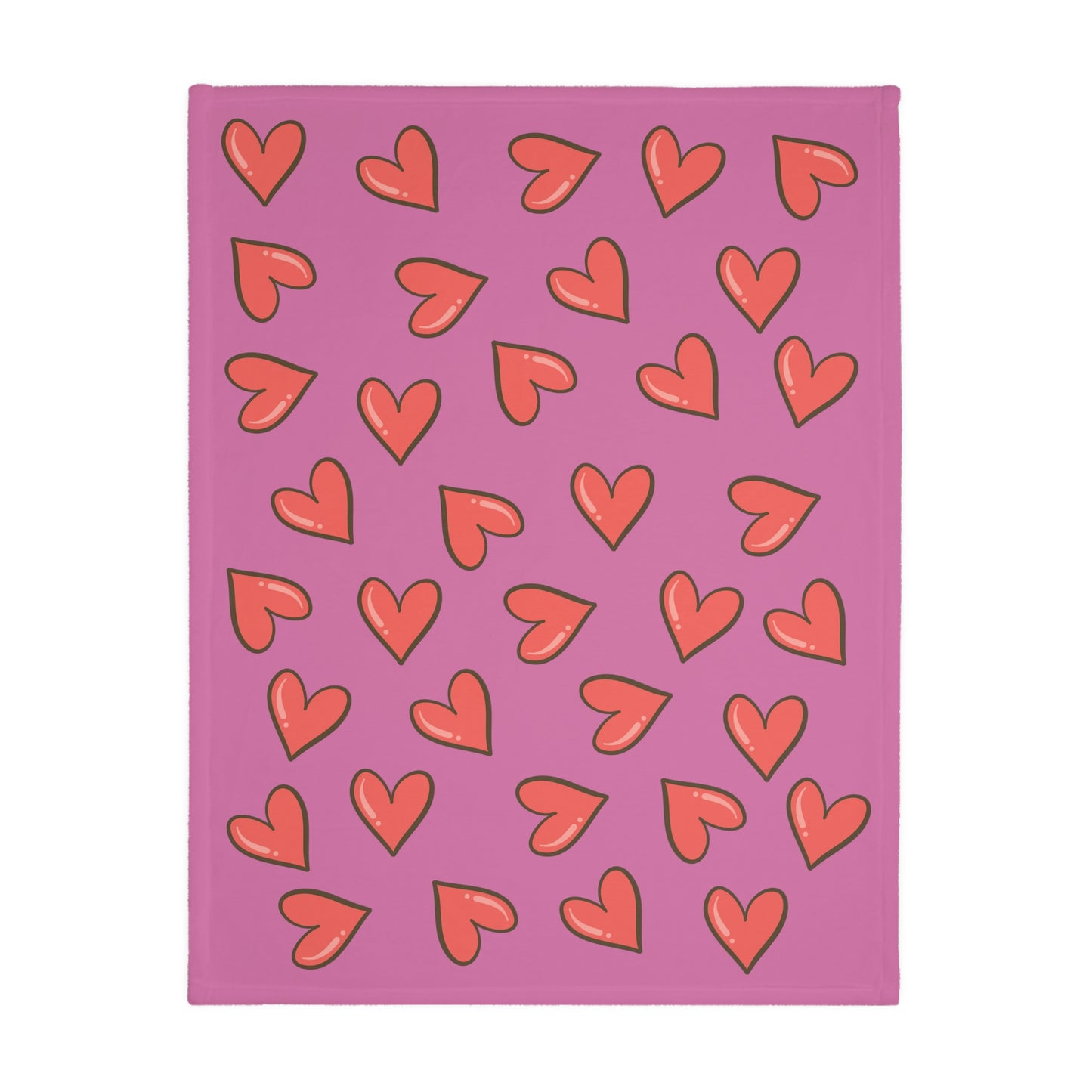 Unicorn Love Velveteen Minky Blanket (Two-sided print)