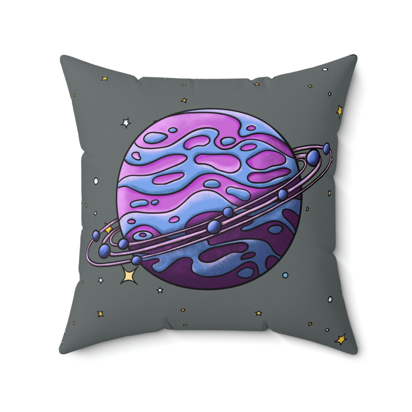 Blue-Purple Square Pillow