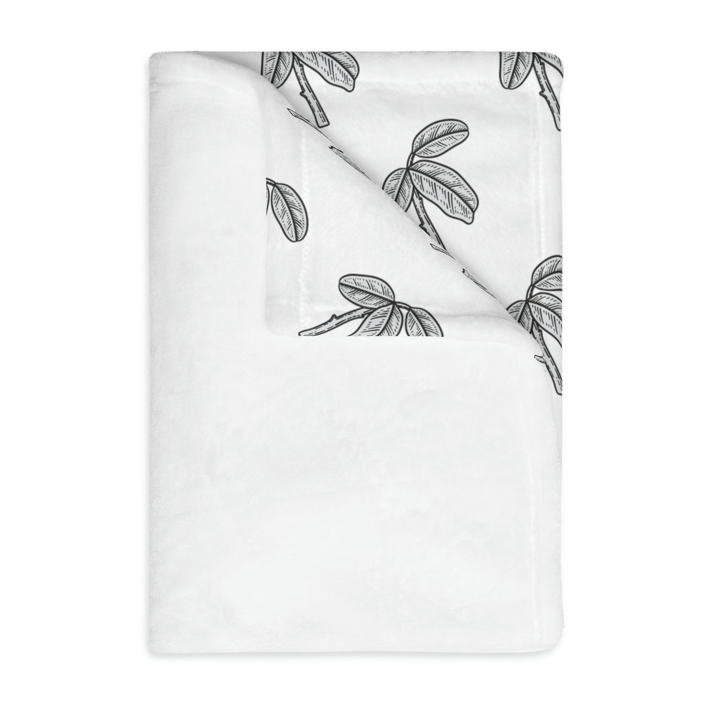 Pomegranate Velveteen Minky Blanket (Two-sided print)