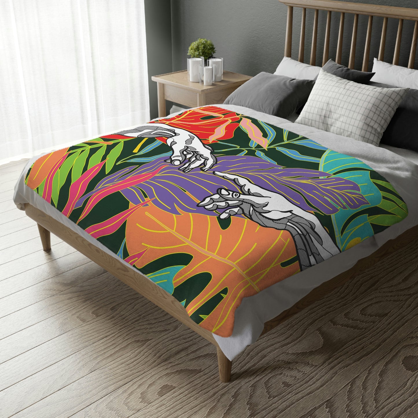 Michelangelo Velveteen Minky Blanket (Two-sided print)