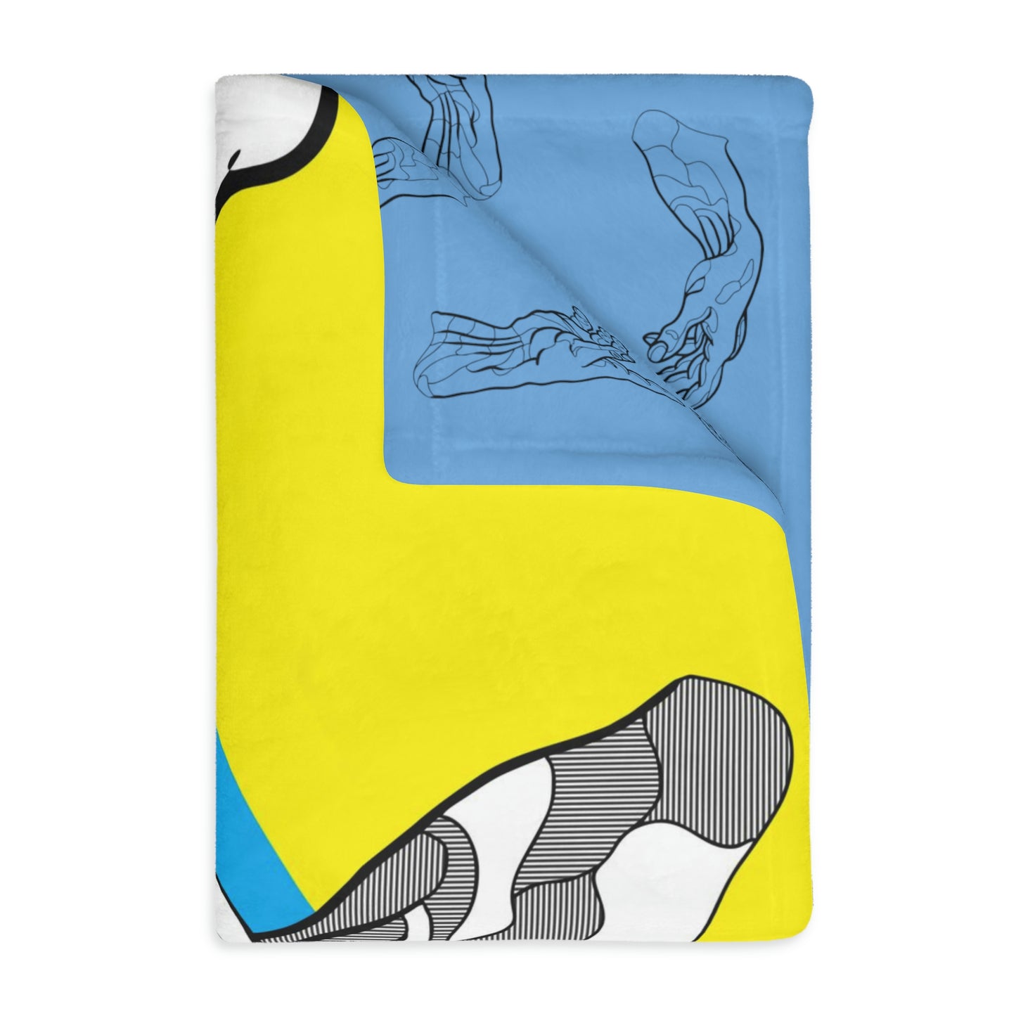 Pop-Art Michelangelo Velveteen Minky Blanket (Two-sided print)
