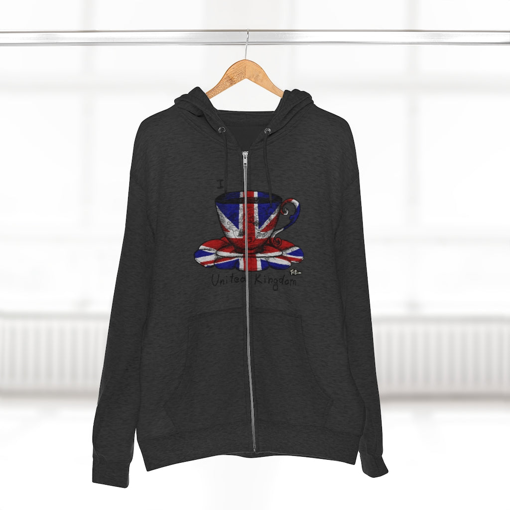 I Tea UK Full Zip Hoodie