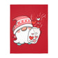 Valentine Gnome with Jar Velveteen Minky Blanket (Two-sided print)