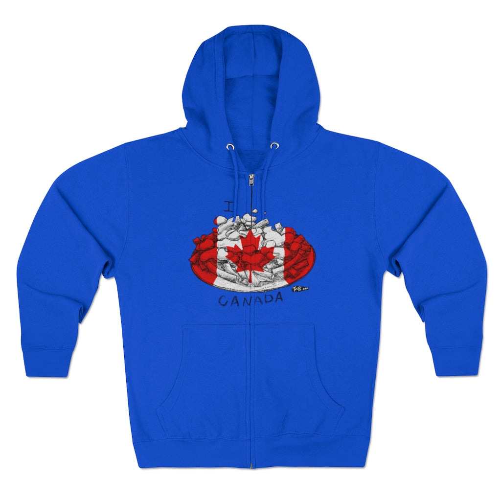 I Poutine CANADA Full Zip Hoodie