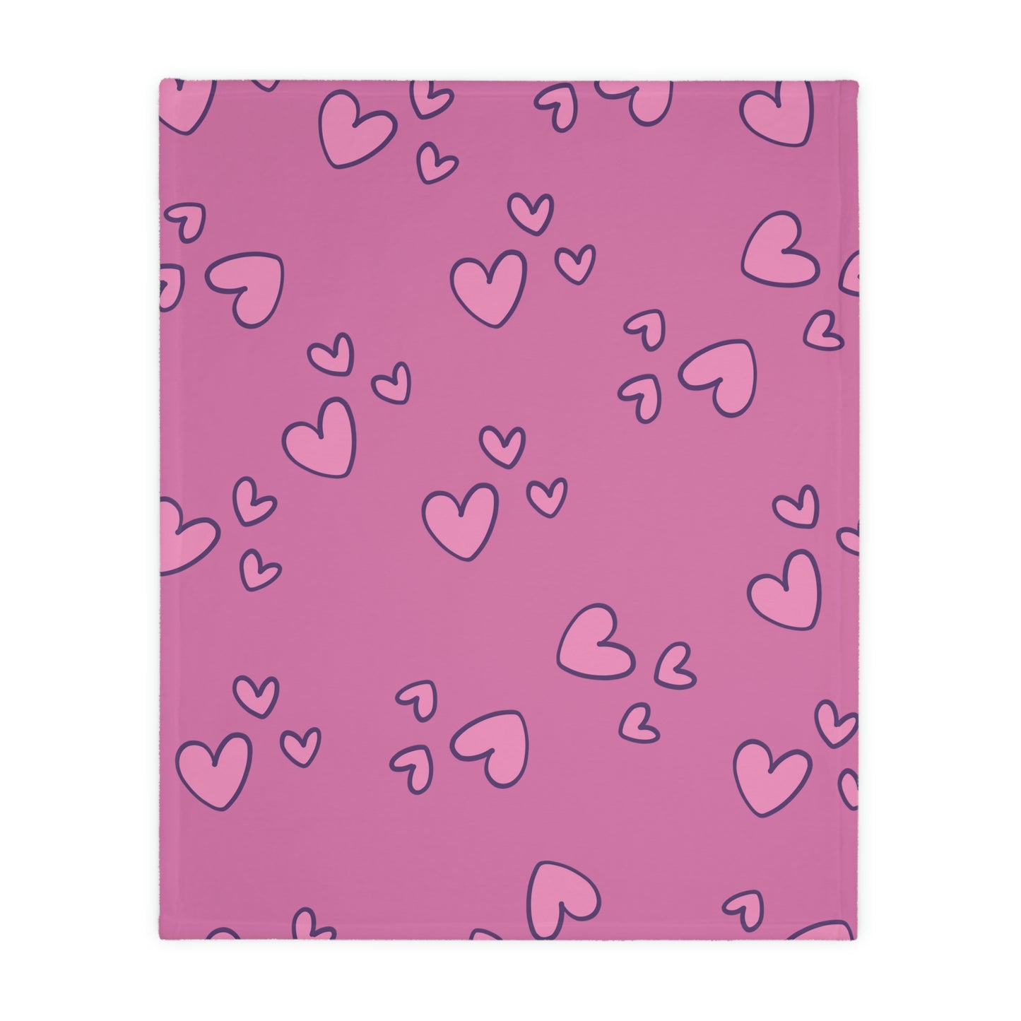 Valentine Boy with Hurt Velveteen Minky Blanket (Two-sided print)