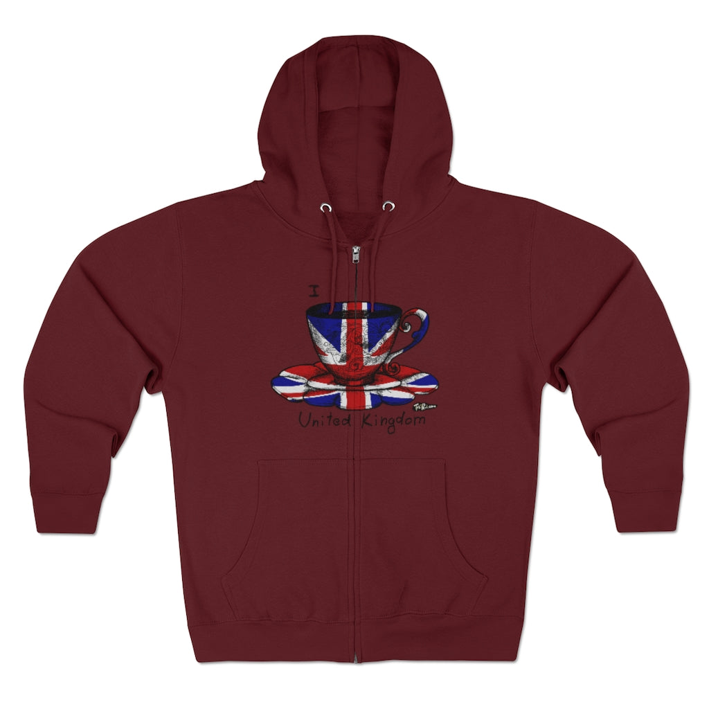 I Tea UK Full Zip Hoodie
