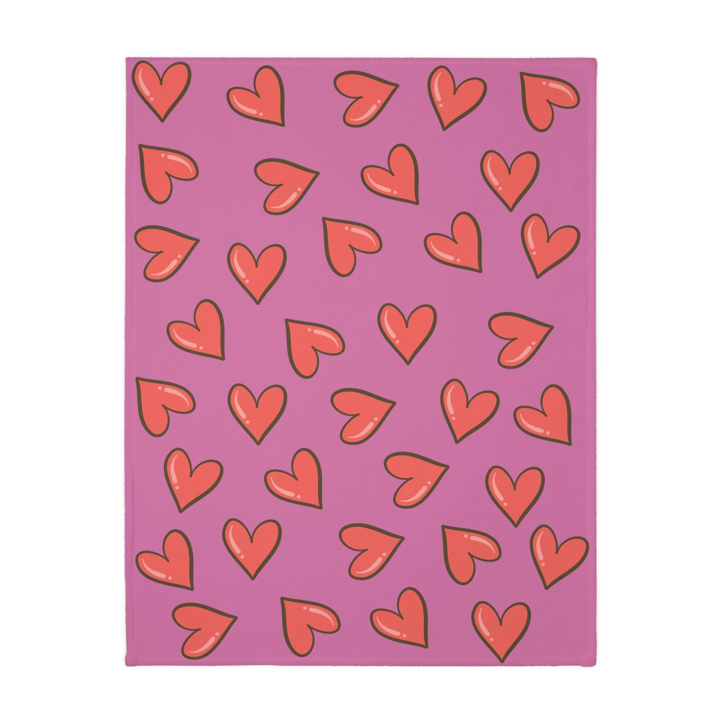 Hedgehog Love Velveteen Minky Blanket (Two-sided print)