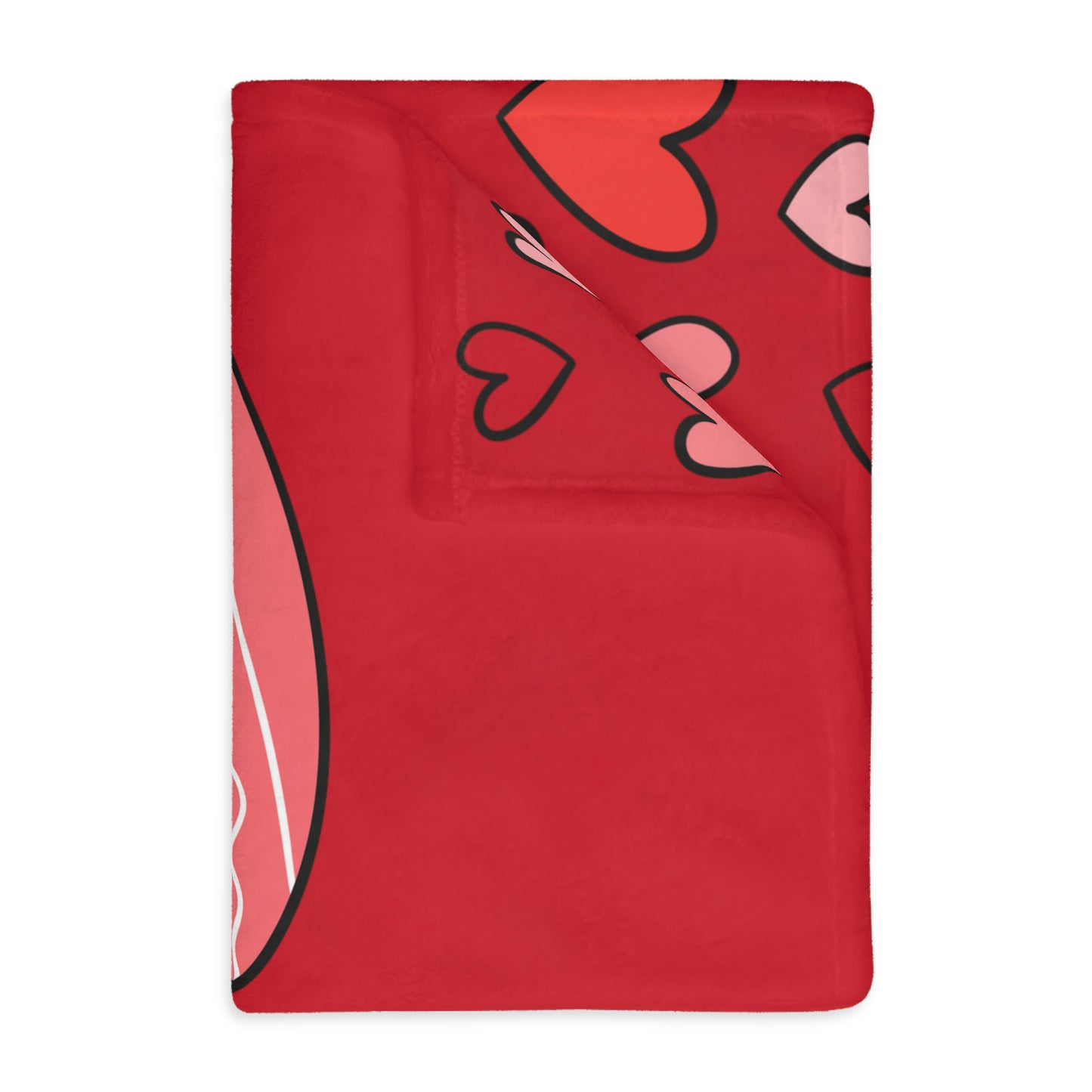 Valentine Gnome with Jar Velveteen Minky Blanket (Two-sided print)