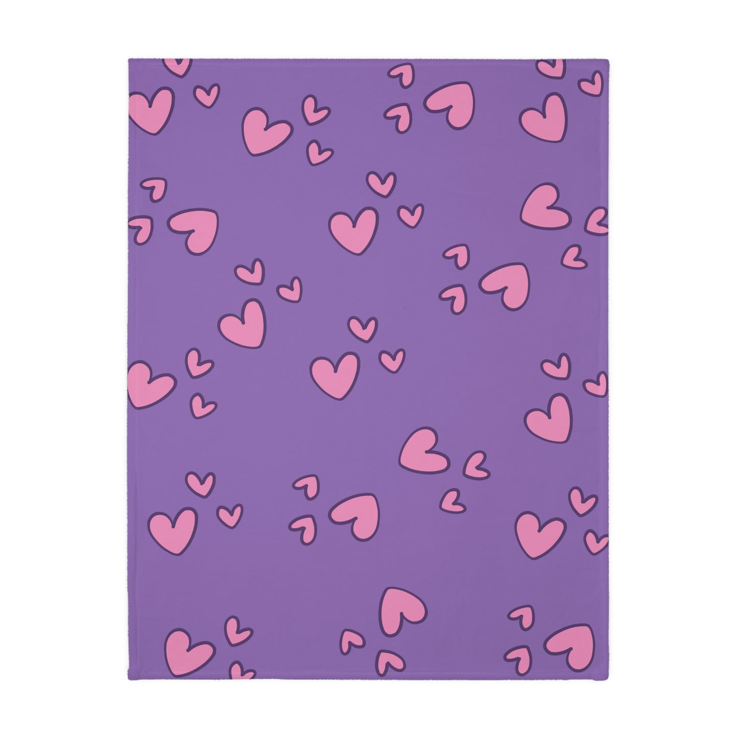 Valentine Boy with Bow Velveteen Minky Blanket (Two-sided print)