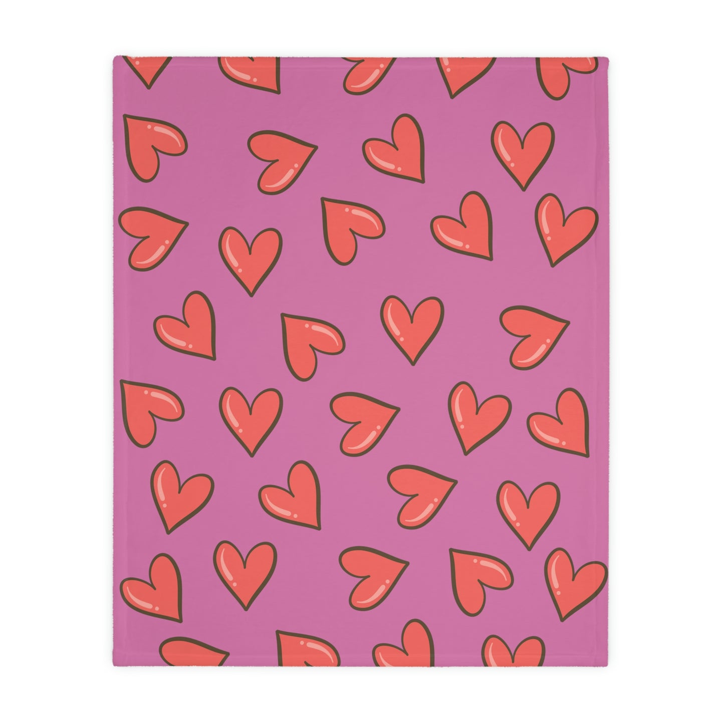 Hedgehog Love Velveteen Minky Blanket (Two-sided print)