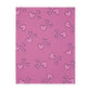 Valentine Boy on Cloud Velveteen Minky Blanket (Two-sided print)