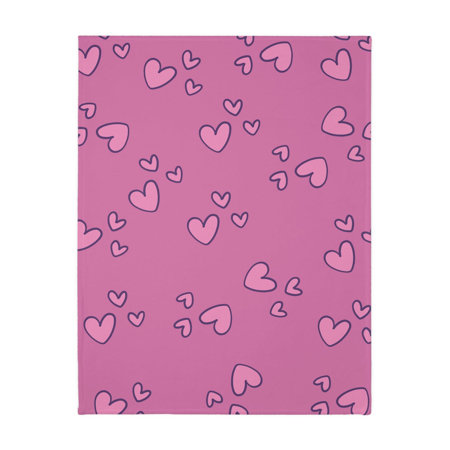 Valentine Boy on Cloud Velveteen Minky Blanket (Two-sided print)