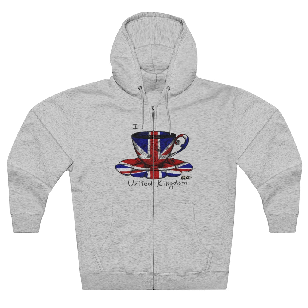 I Tea UK Full Zip Hoodie