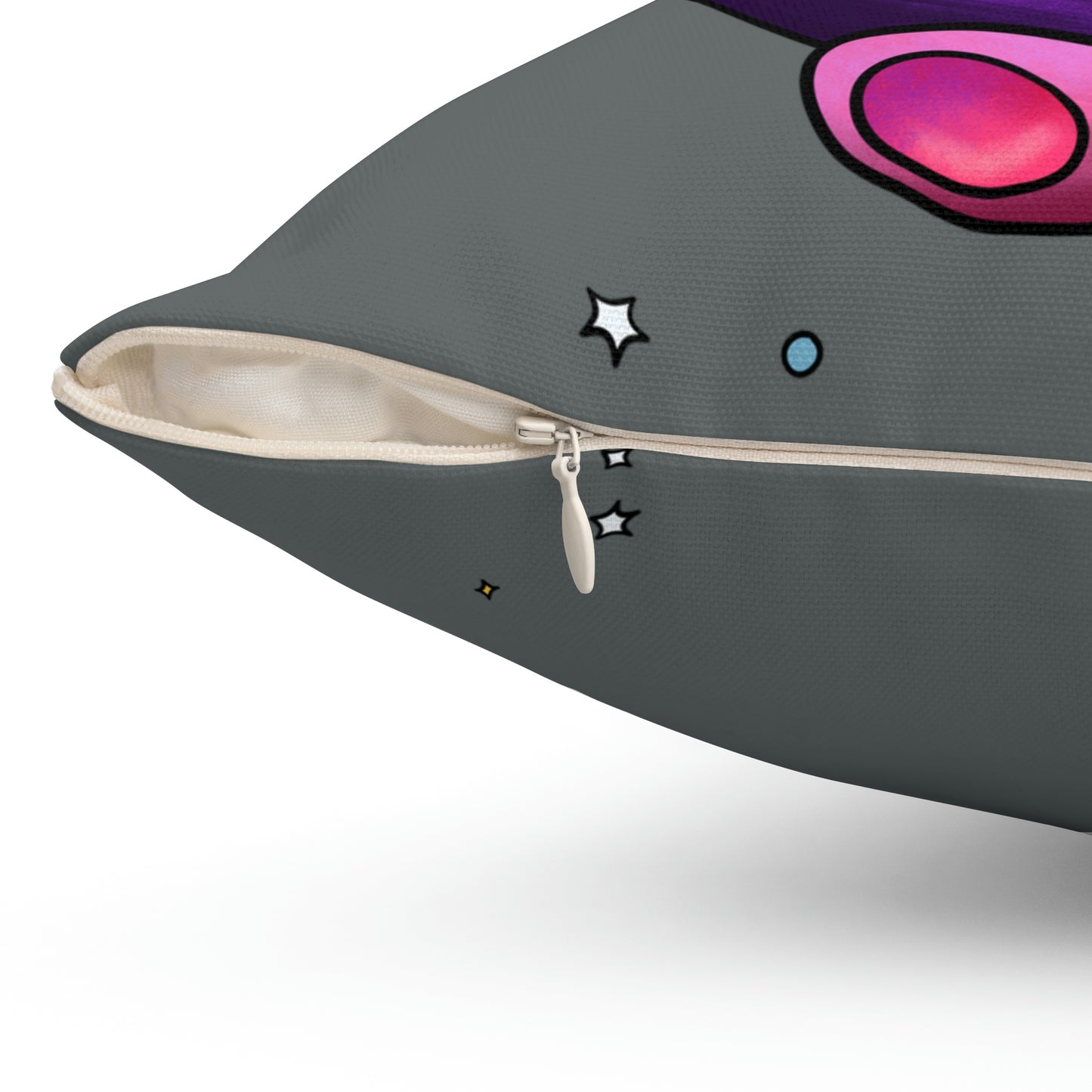 Purple Planet Square Pillow