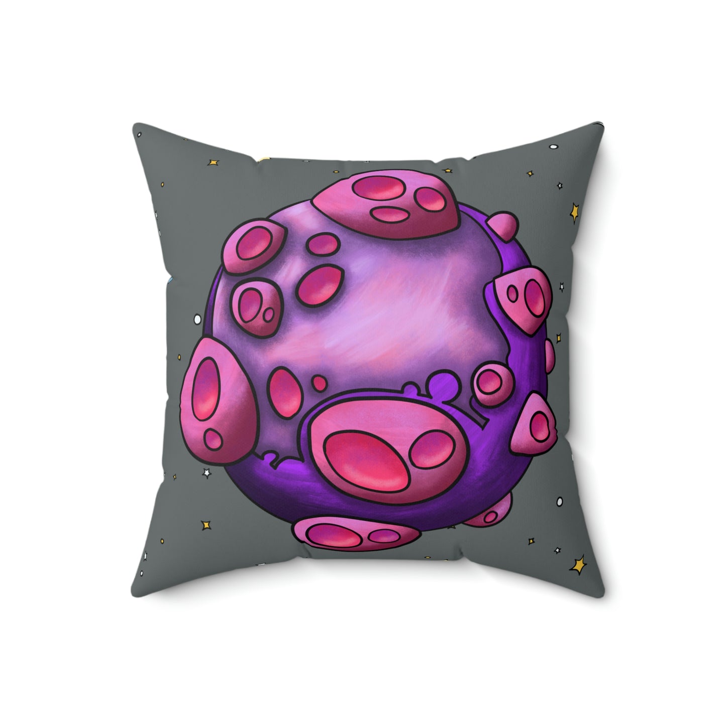 Purple Planet Square Pillow