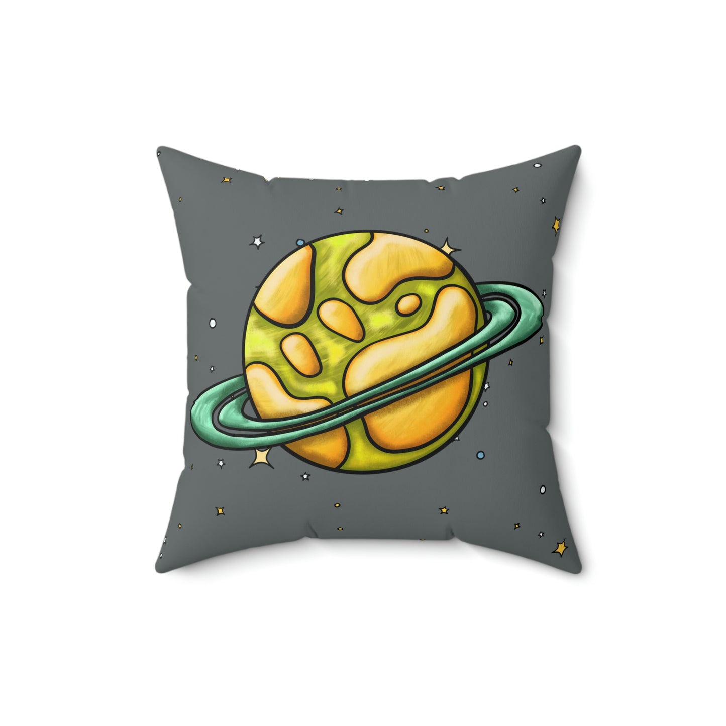 Green Planet Square Pillow