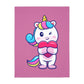 Unicorn Love Velveteen Minky Blanket (Two-sided print)