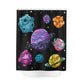Planets Polyester Shower Curtain