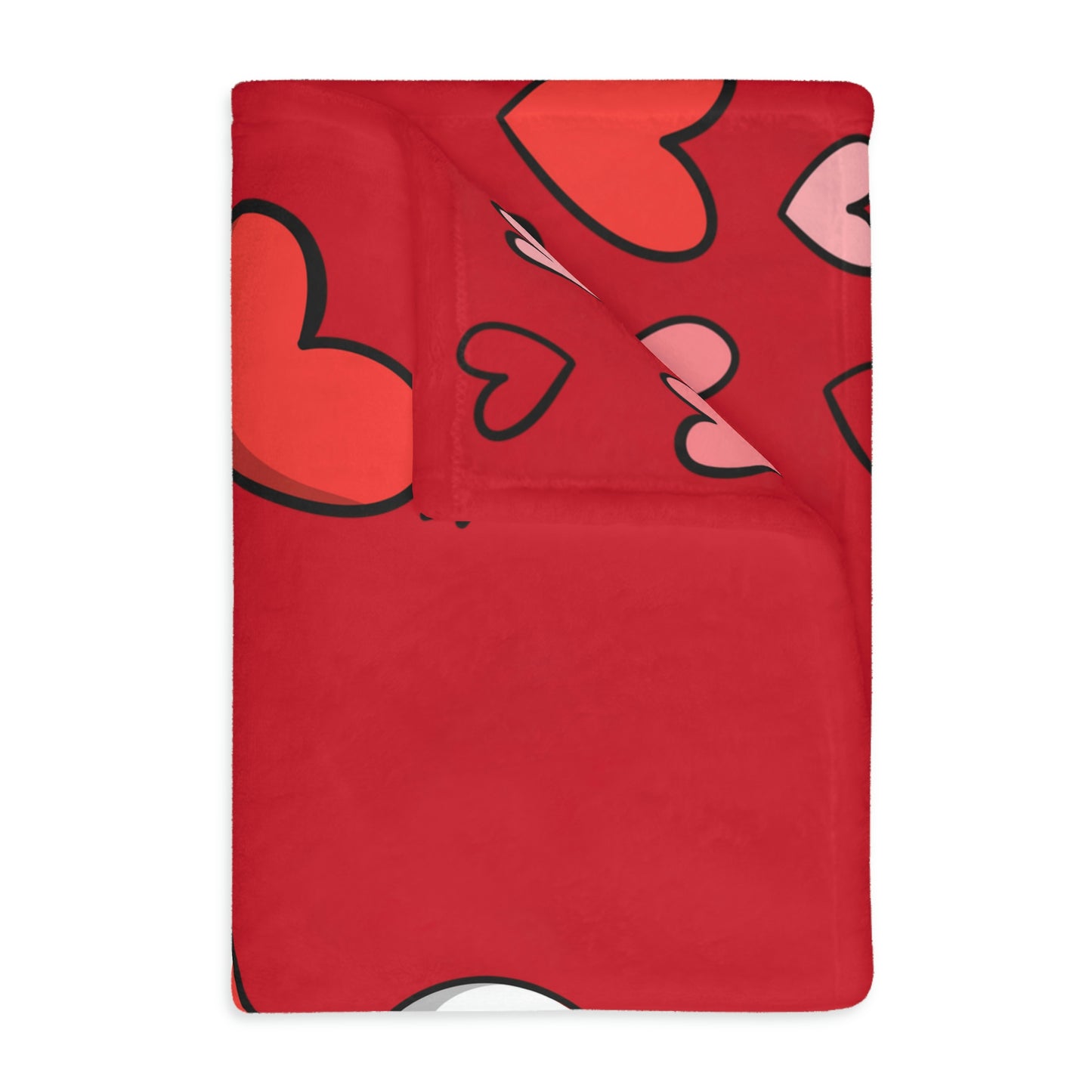 Valentine Gnome with Hurts Velveteen Minky Blanket (Two-sided print)