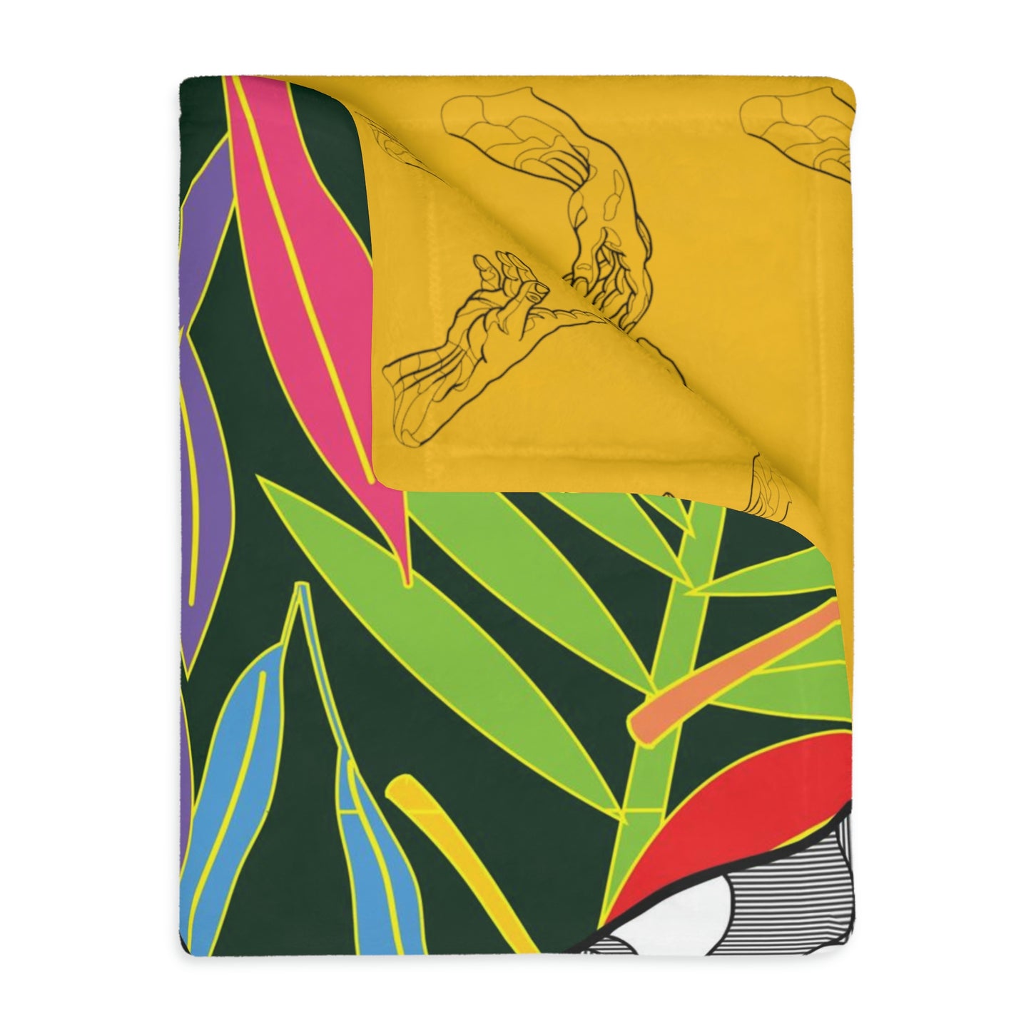 Michelangelo Velveteen Minky Blanket (Two-sided print)