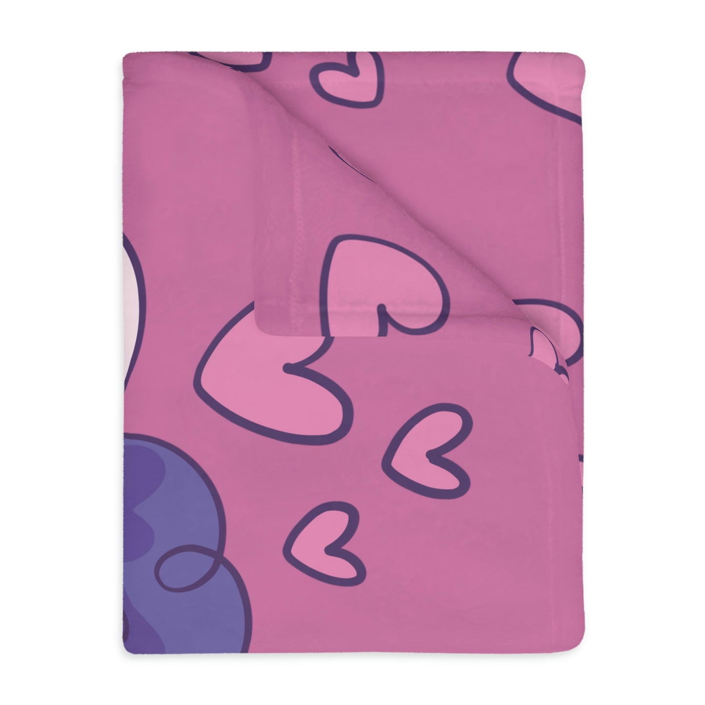 Valentine Boy on Cloud Velveteen Minky Blanket (Two-sided print)