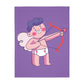 Valentine Boy with Bow Velveteen Minky Blanket (Two-sided print)